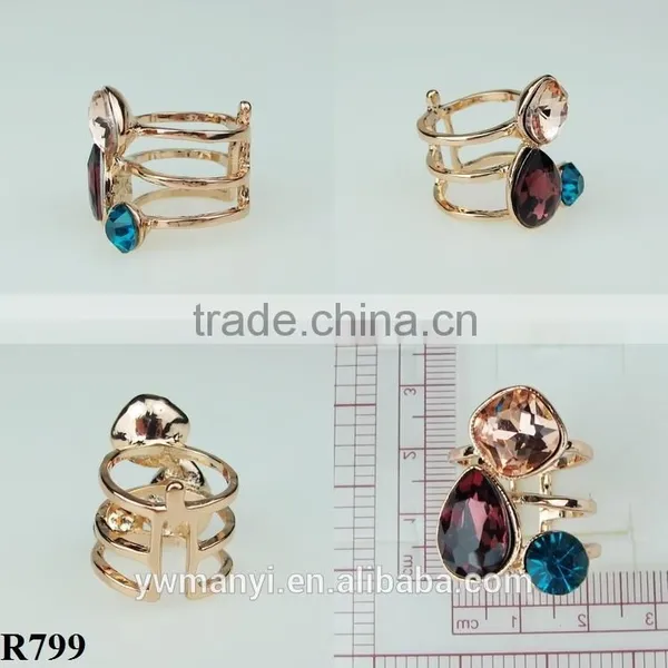 Online Wholesale The Crystal Ring Rhinestone Cluster Ring R799 photo-2