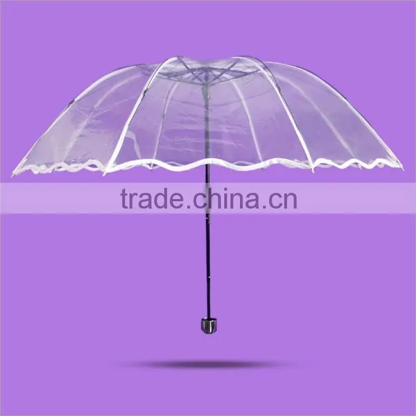 Hot Sale Ladies Fashion 2015 Abaya Advertising Kids Child Clear Transparent Umbrella photo-2