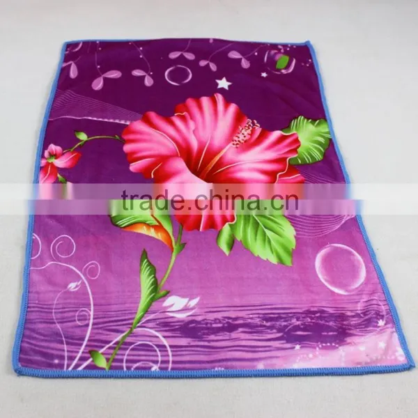 40x60cm 60g Microfiber Custom Tea Towel Printing With Fruit and Flower photo-5