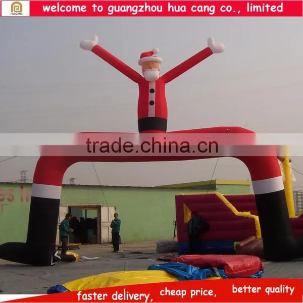 Colorful Cheap Custom Inflatable Christmas Decorations for Sale Inflatable Christmas Santa Arch photo-2