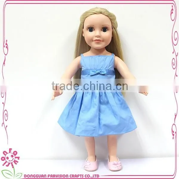 Factory Made Doll Clothes, China Doll Clothes, Doll Bule Dress photo-3