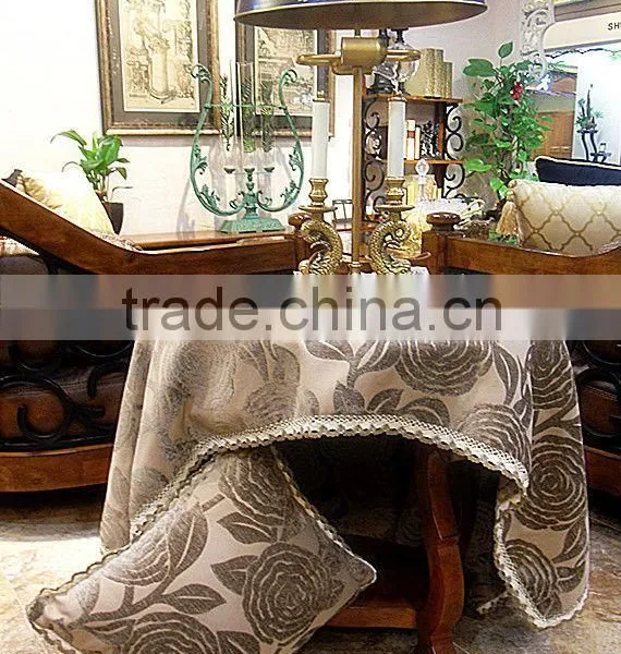 2015 New Design Decorative Jacquard Chenille Table Cloth,table Cover