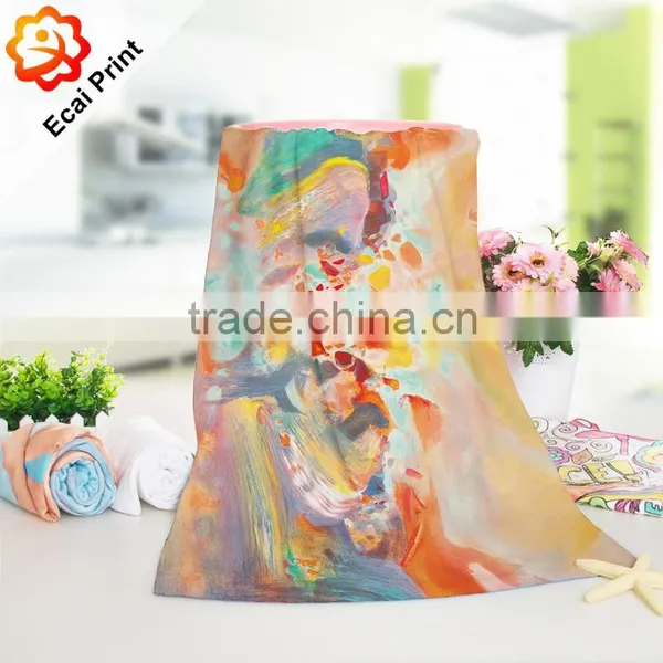 Custom Made Sublimated Polyester Good Color Fastness Bathtowel