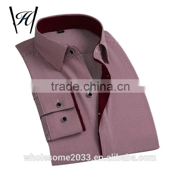 2016 New Style Floral Stripes Work Male Shirts