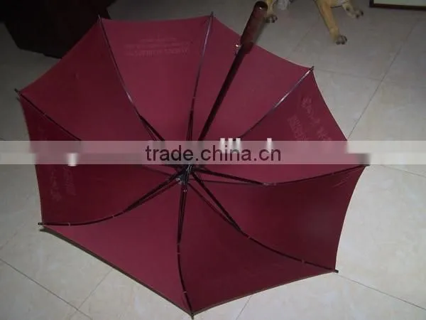 2015 Red Double Fluted Ribs Wholesale Golf Umbrella photo-4