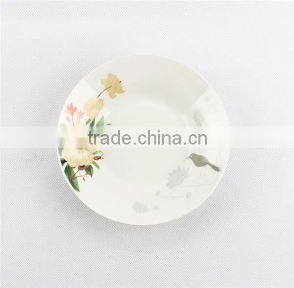 Bulk Ceramic Super White, Linyi Hongshun Soup Plate 8" Porcelain Plates photo-3