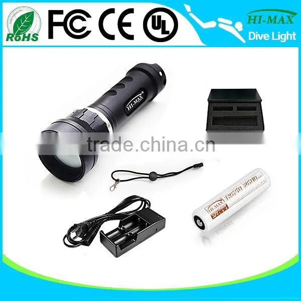 Rechargeable 120 Wide Angle Scuba Dive Underwater Video Torch Light photo-6