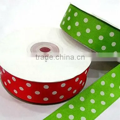 HOT SALE Fushia Dots Personalized Printing Satin Woven Fabric Ribbon, Woven Ribbon, Fabric Ribbon photo-5