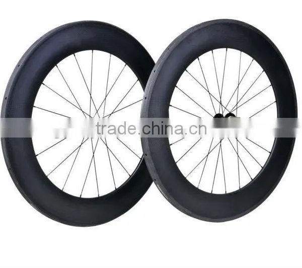 700C CARBON WHEELS 88MM TUBULAR, Professional Bike Wheels 3k Glossy Rim 88mm Tubular, Road Bicycle Wheelsets 88mm Tubular photo-3