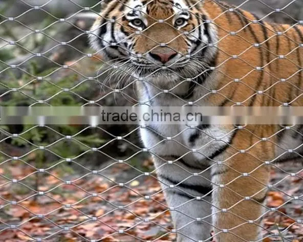 Stainless Steel Ferrule Rope Mesh For Tigers photo-2