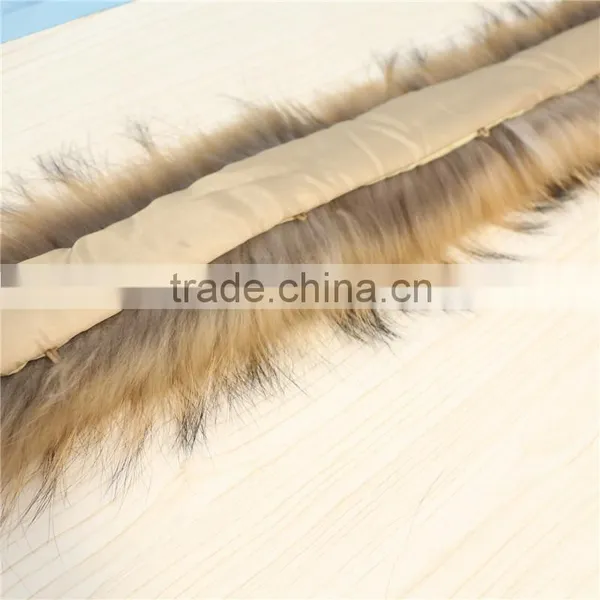 Factory Price Custom Size Accept Real Raccoon Fur Hood Trim Fur Collar photo-6