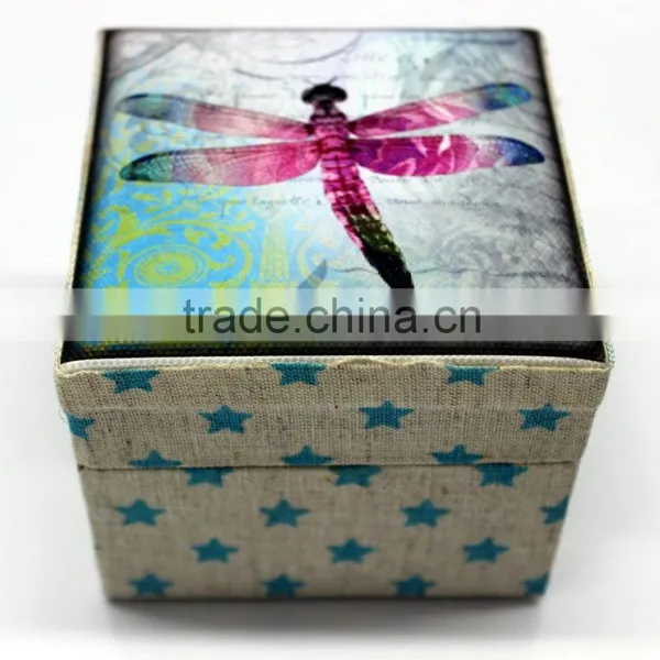 Custom Image Top Printed Cotton Fabric Gift Box - Set of 3 photo-4