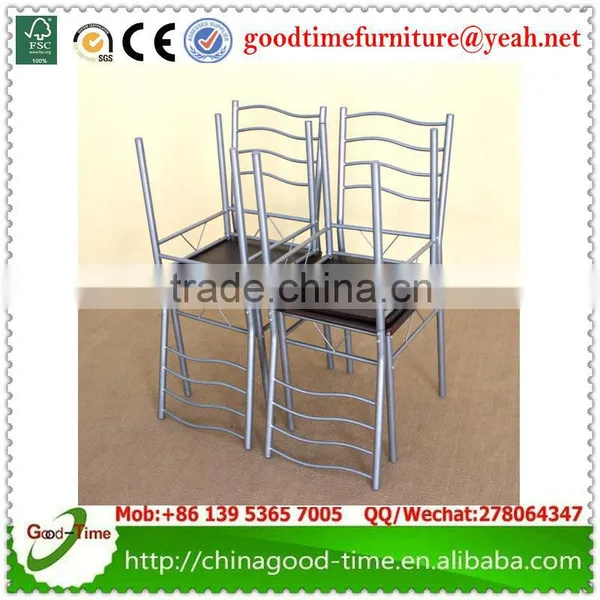cheap price walnut color MDF dining table and chairs
