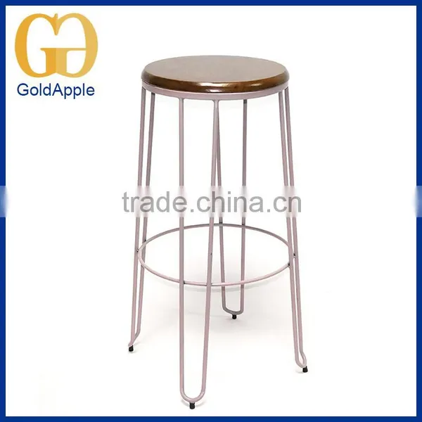 French Handmade Outdoor Leisure Bar Stool Wire Chair for Garden photo-3