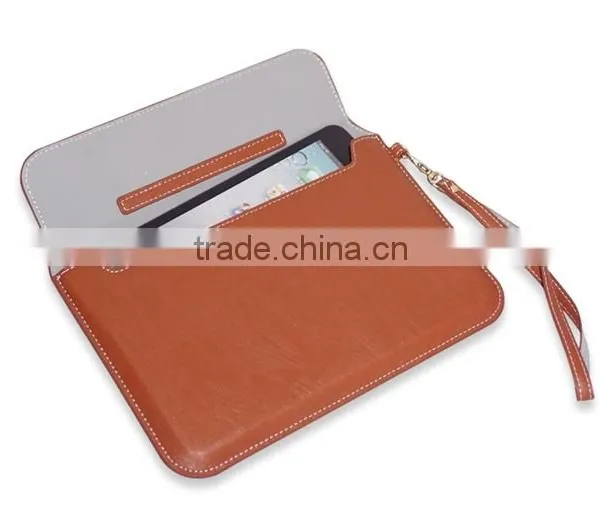 PU Leather Envelope Pouch for Tablet With Stand and Strap Universal Design photo-4