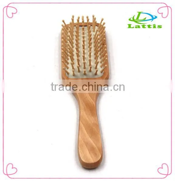 Hot Sale Family Use Eco-friendly Paddle Wooden Hair Brushes Wholesale Bamboo Nylon Paddle Hair Brush