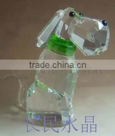 Handmade Clear Crystal Dog Craft For Promotional Items
