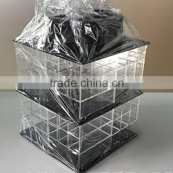 Beautiful Attractive Design Rotatable Acrylic Lipstick Cosmetic Display Rack Factory Price photo-3