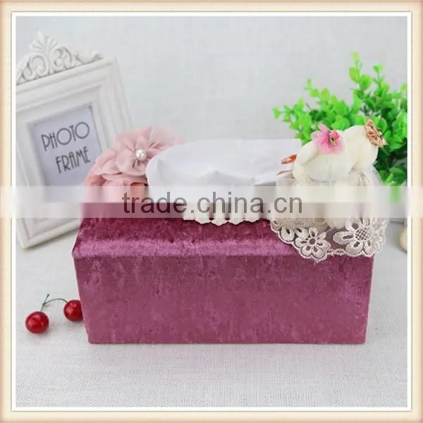 Cute Bear Velvet Tissue Box photo-3