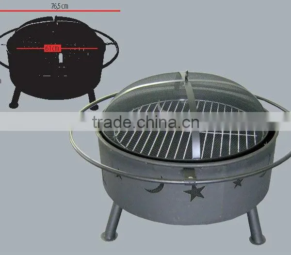 24" Fire Pit for Garden Leisure,outdoor Fire Basket