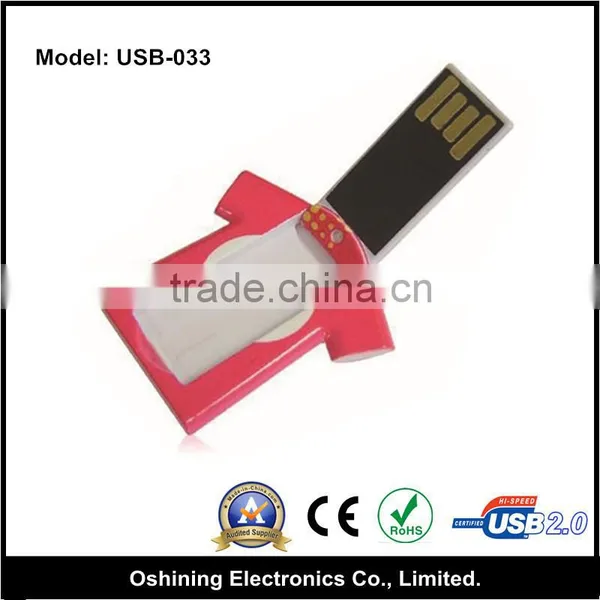 2016 New Product Wholesale T-shirt Shape Usb Flash Drive Free Samples Jersey Pendrive Made in China (USB-034) photo-2