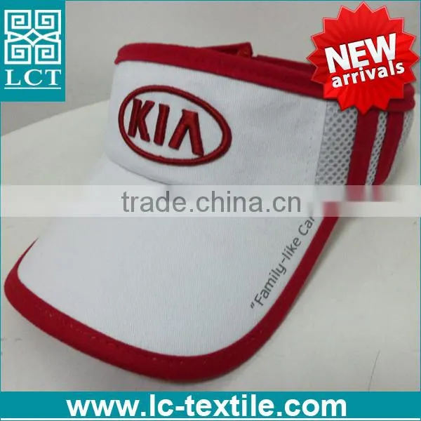 LCTN1839 KIA Branded Cotton Twill Sturcted Bulk Sale Visor Cap photo-2