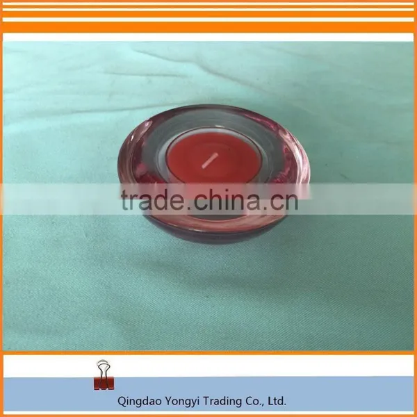Muti-colored Round Glass Holder With Tealight Candle photo-4