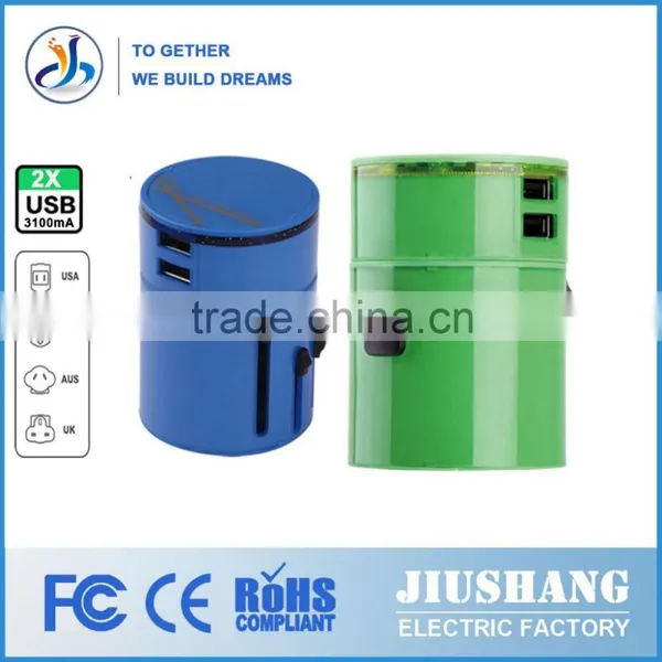 Double USB Travel Adapter and Converter
