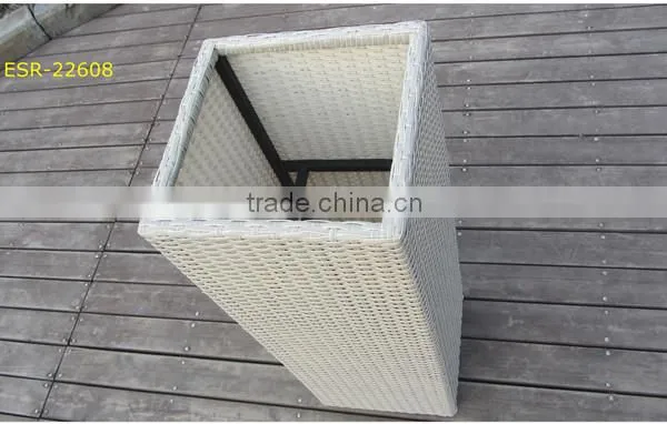 Big Indoor Outdoor Wicker Square Flower Pot photo-6