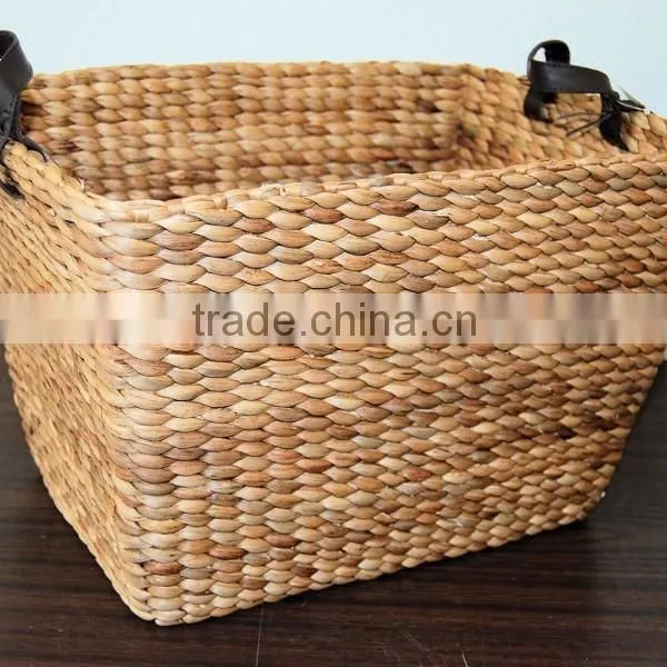 Water Hyacinth Hamper,Competitive Price,Wash White Color
