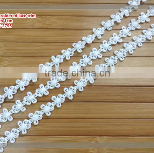 2017 Beautiful White Color Chemical Lace Trim