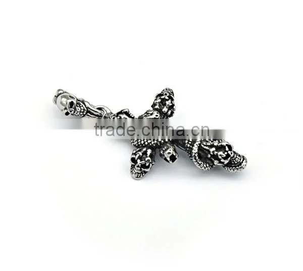 316l Stainless Steel Mens Snake Pendant Biker Cross New Design Pendant Guangzhou High Quality Pendant photo-2