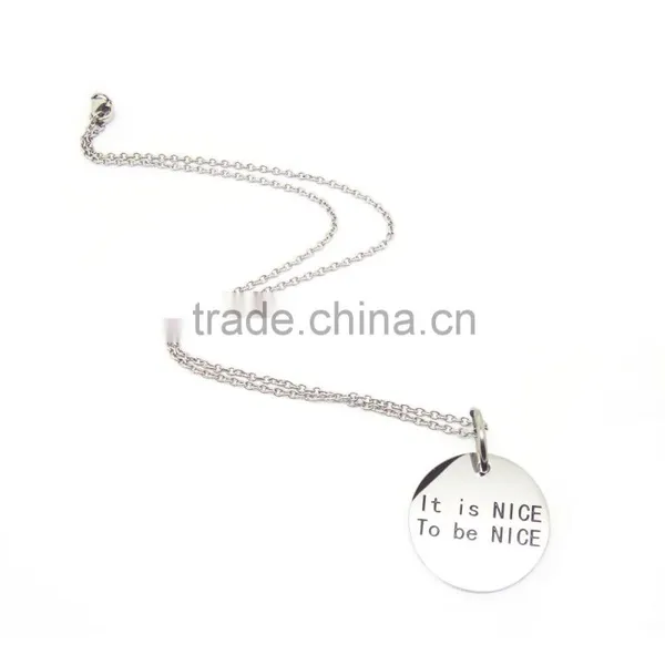 2016 Stainless Steel High Polish Custom Engraved Pendant Wholesale photo-5