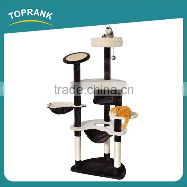 Wholesale pet cat toys cat tree tower, indoor Plush cat tree house