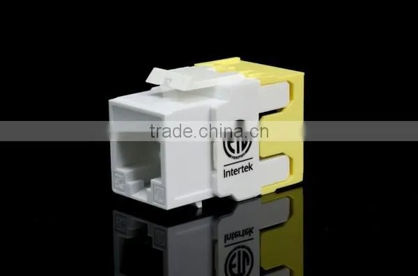 Cat 6A UL 180 Degree UTP 8P8C Connector Modular Keystone Jacks photo-2