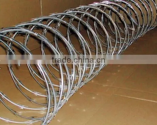 Security Concertina Barbed Wire Tape Wire Razor Barbed Tape Concertina Coil Fencing photo-3