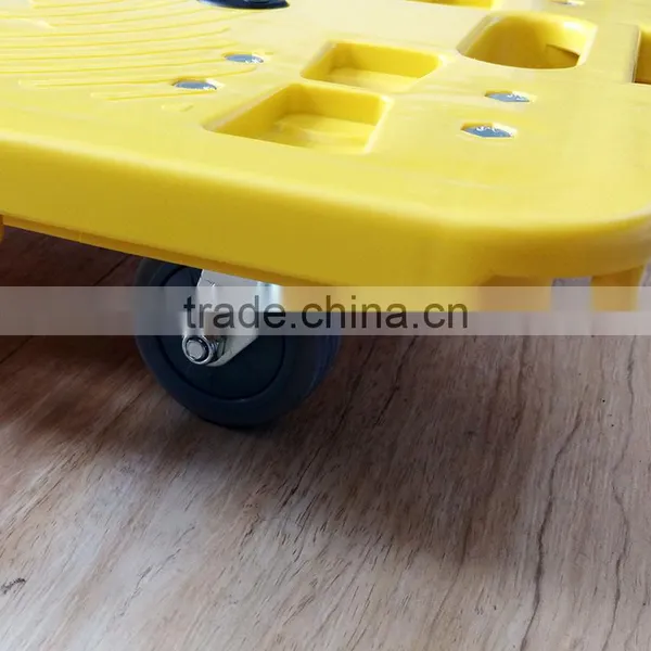 Noiseless Transport Trolley Moving Carrier Small Platform Tool Trolley Little Flatbed Trolley Carrier With Four Wheels photo-2