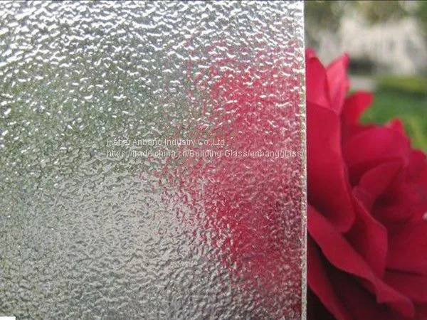 Shahe Huajinde 3-6mm Clear Karatachi Diamond Flora Patterned Glass Figured Glass Rolled Glass photo-5