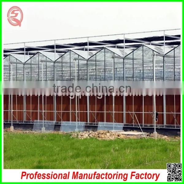 Commercial Hydroponics Glass Cover Material Greenhouses From China Factory photo-2