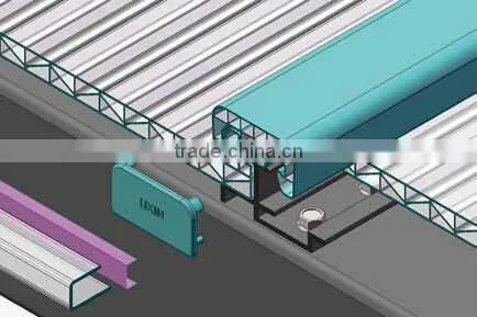 Haining 10mm W Structure U-lock Polycarbonate Sheet 10-year Quality Guarantee photo-2