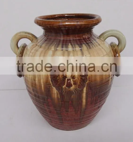 Pottery Urn With Antique Finish photo-3