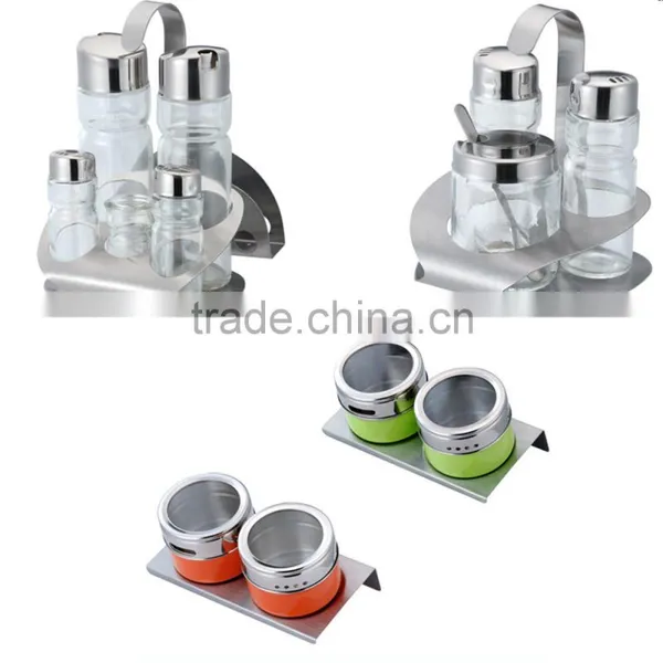2Pcs Oil and Vinegar Stainless Steel Spice Jar Set/Condiment Set photo-3