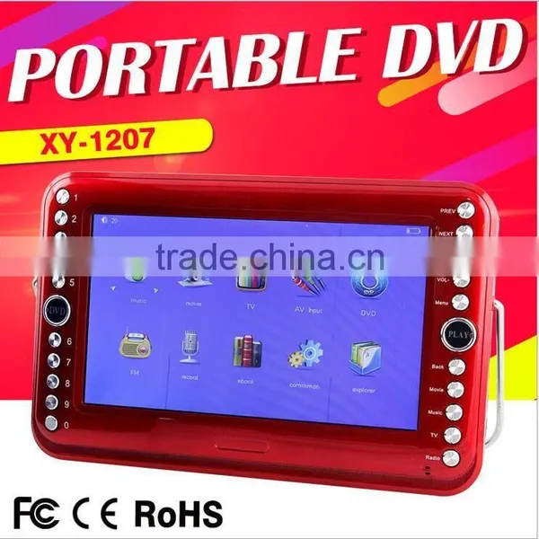 Portable Full 1080P HD DVD Player 9Inch DVD/CD Player With Game/FM/TV Turner Multi Media EVD Player For Sale