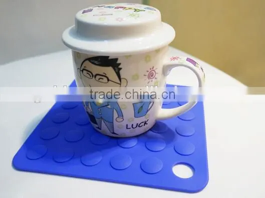 Colorful Silicone Trivet Mat Dots Hot Pads Kitchen Dish Pot Stand Holder photo-2