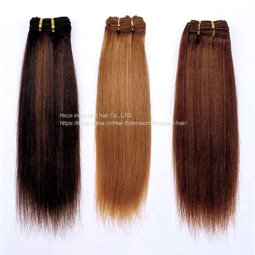 Innoshinehair Brown Remy Human Hair Weft Hair Weaving photo-4