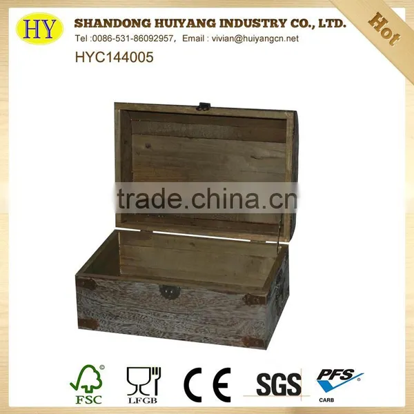 Vintage Treasure Chest Wood Packaging Box Wholesale photo-2
