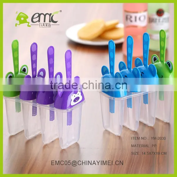 4 Set Diy Cartoon Style Plastic Ice Cream Mold and Juice Mould With Print Logo photo-5