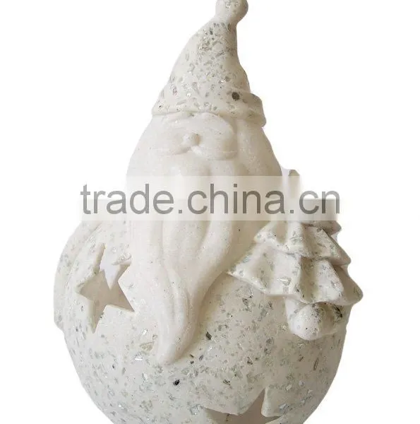 Traditional Sandstone Coppery Finish Christmas Decoration Santa photo-3