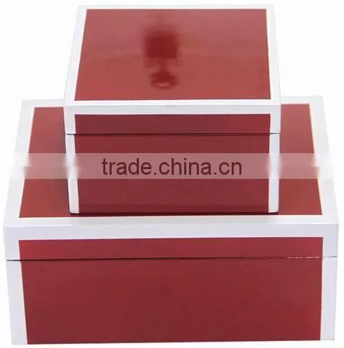 Vietnam Lacquer Box/ Wholesale Lacquered Box With White Line photo-3