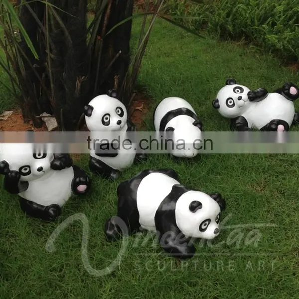 Wholesale Theme Park Decoration Resin Crafts Cartoon Animals Lively Panda Garden Statue photo-2